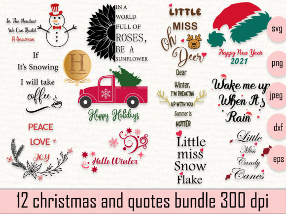 Download 12 Christmas Svg Bundle and Quotes - Svg Collection
