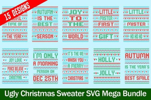 Download Ugly Sweater Pattern Svgs Bundle - Svg Collection