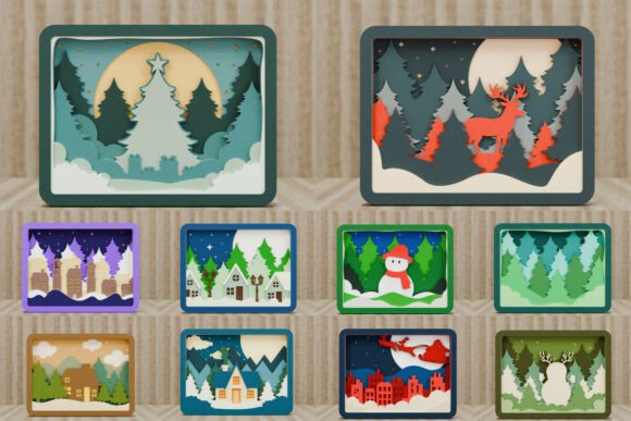 Download Christmas Scene SVG Laser Craft BUNDLE - Svg Collection