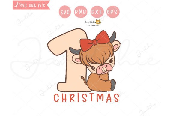 Download Baby Highland Cow First Christmas SVG - Svg Collection