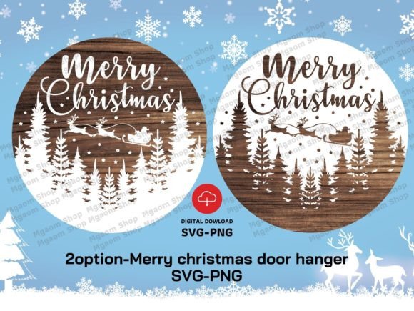 Download Merry Christmas Door Hanger SVG-PNG File - Svg Collection