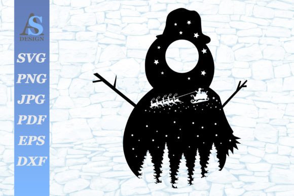 Download Snowman, Christmas Scene SVG - Svg Collection