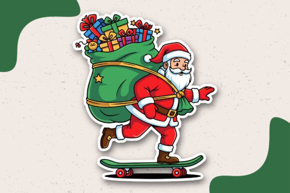 Download Santa Skateboard SVG - Svg Collection