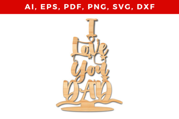 Download I Love You Dad Ornament Laser Craft SVG - Svg Collection