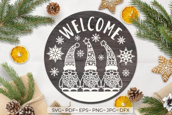 Download Welcome Christmas Door Sign Svg - Svg Collection