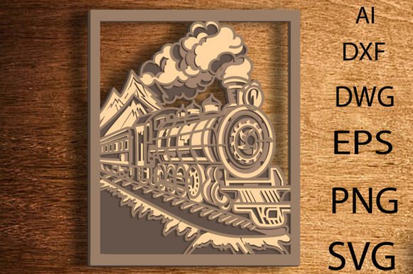 Download Train Multilayer SVG/ Train Cut File/ 3D - Svg Collection