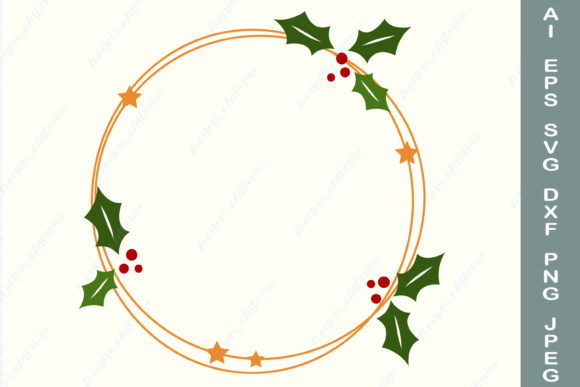 Download Christmas Wreath Svg, Holly Wreath Svg - Holly Collection