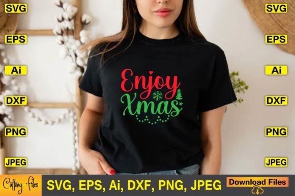 Download Enjoy Xmas SVG Vector Cutting Files - Svg Collection