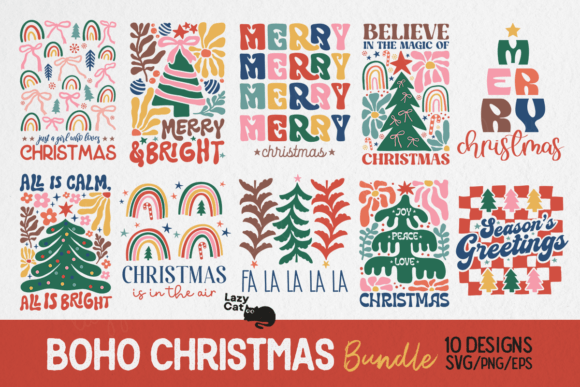 Download Boho Christmas SVG PNG Bundle - Svg Collection
