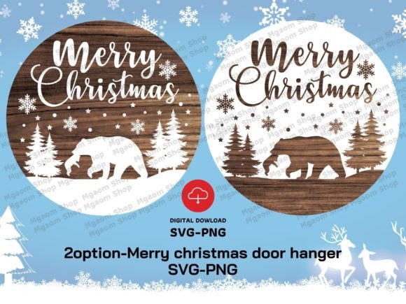 Download Merry Christmas Door Hanger SVG-PNG File - Svg Collection