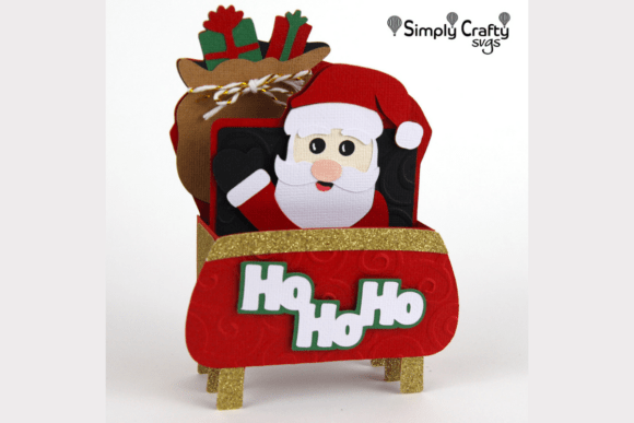 Download Santa's Sleigh Card SVG - Svg Collection