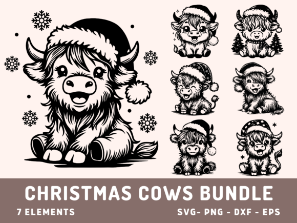 Download Highland Cow Christmas Svg Bundle - Svg Collection