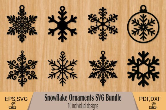 Download Snowflake Ornaments SVG Bundle - Svg Collection