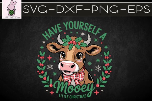 Download Mooey Christmas: Festive Cow Holiday SVG - Svg Collection