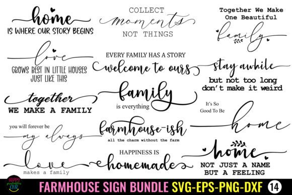 Download Farmhouse Sign SVG Bundle I Family Sign - Svg Collection