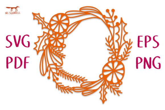 Download Winter Foliage Wreath SVG Cut File - Svg Collection
