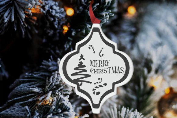 Download Merry Christmas Arabesque Tile Ornament - Christmas arabesque tile Collection