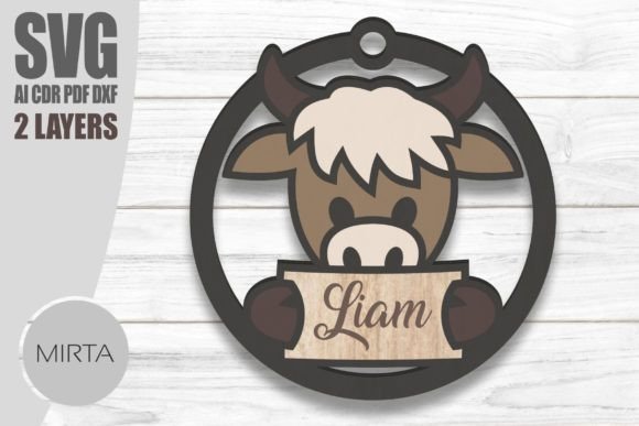 Download Highland Cow Christmas Ornament Svg - Svg Collection