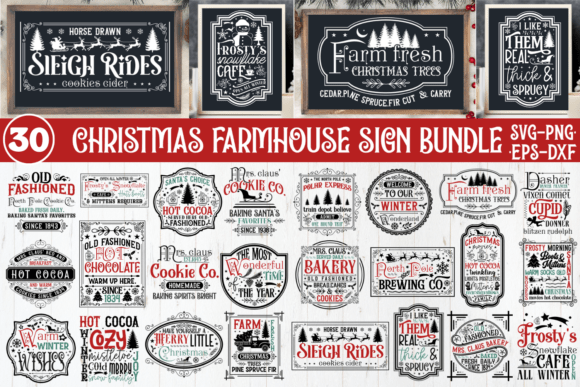 Download Farmhouse Christmas Sign SVG Bundle - Svg Collection