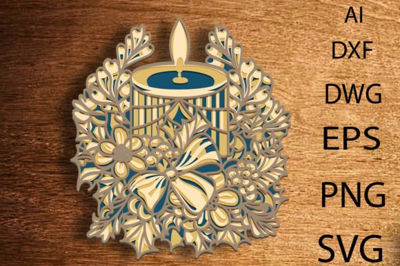 Download Christmas Candle SVG Mandala, 3D Christm - Svg Collection