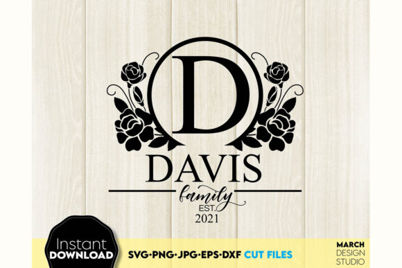 Download Family Monogram Sign SVG Split Wreath - Svg Collection