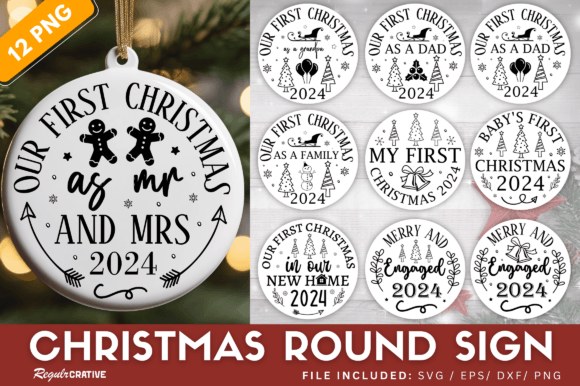 Download Christmas Round Ornament SVG Bundle - Svg Collection
