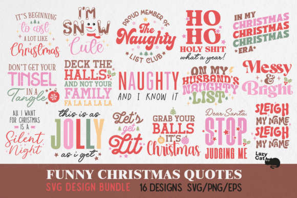 Download Funny Christmas Quotes SVG Bundle - Svg Collection