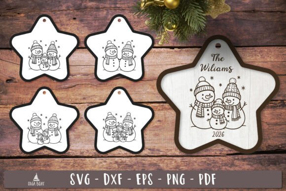 Download Snowman Family Ornament Personalized SVG - Svg Collection