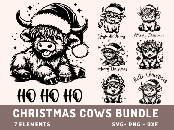 Download Highland Cow Christmas Svg Bundle - Svg Collection