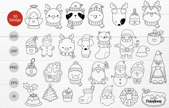 Download 30 Christmas Bundle SVG for Cut File - Svg Collection