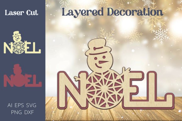 Download Noel Layered Svg, Christmas Decor Laser - Svg Collection