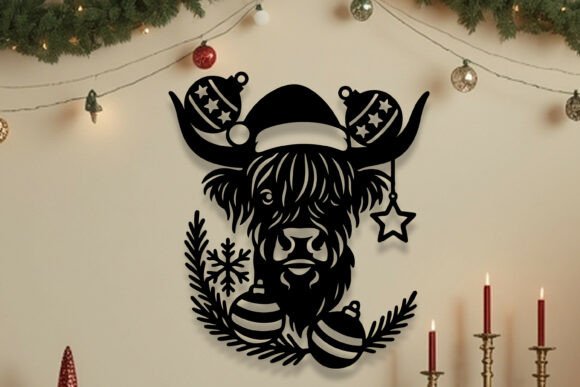 Download Laser Cut Christmas Highland Cow SVG - Svg Collection
