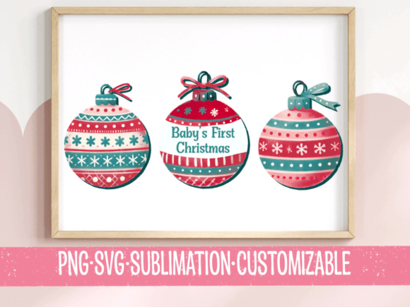 Download Baby's First Christmas Ornament SVG PNG - Svg Collection