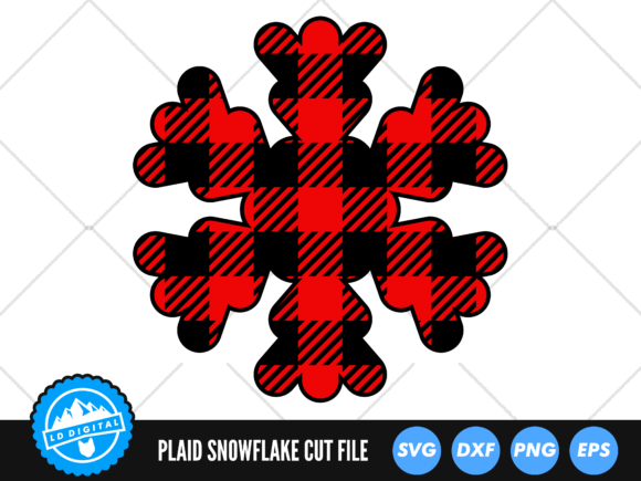 Download Buffalo Plaid Snowflake SVG | Christmas - Svg Collection