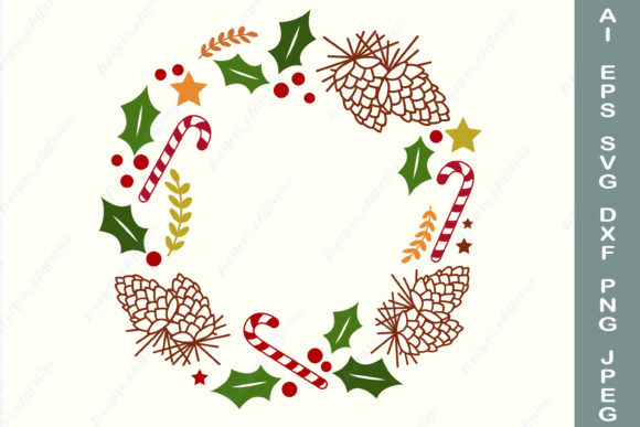 Download Christmas Wreath Svg, Winter Frame - Svg Collection
