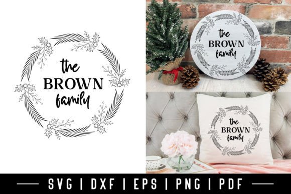Download Christmas Wreath Family Monogram SVG - Svg Collection