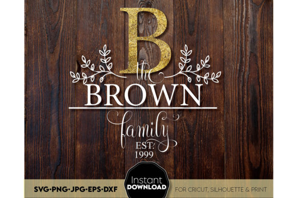 Download Family Monogram Sign SVG Split Last Name - Svg Collection
