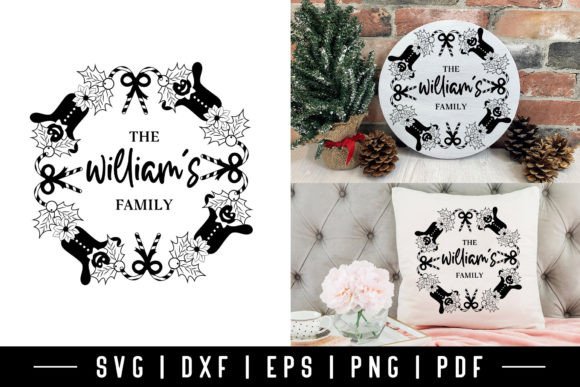 Download Hand Drawn Christmas Family Wreath SVG - Svg Collection