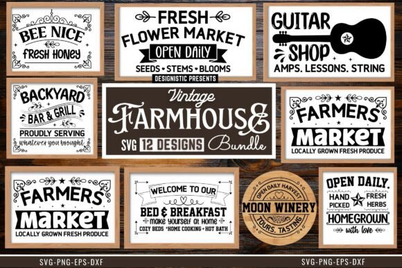 Download Vintage Farmhouse SVG Bundle - Svg Collection