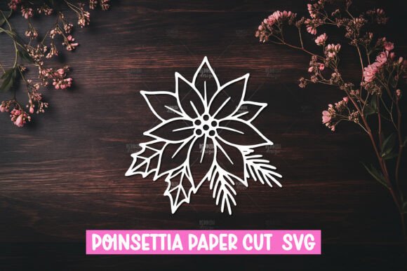 Download Paper Cut Poinsettia Flower SVG - Svg Collection