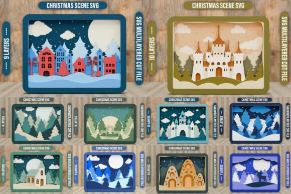 Download Christmas Scene SVG Laser Craft BUNDLE - Svg Collection