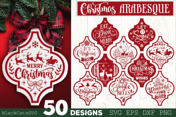 Download Christmas Arabesque Tile SVG Bundle SVG - Svg Collection