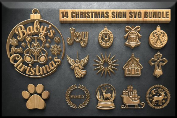 Download Rustic Christmas Sign SVG Bundle - Svg Collection