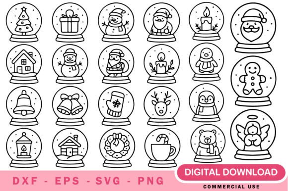 Download Christmas Snow Globe SVG Bundle - Svg Collection