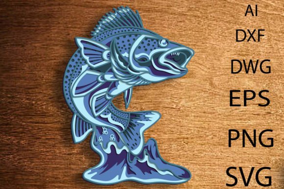 Download 3D Fish Multilayer Svg/Cut File Mandala - Svg Collection