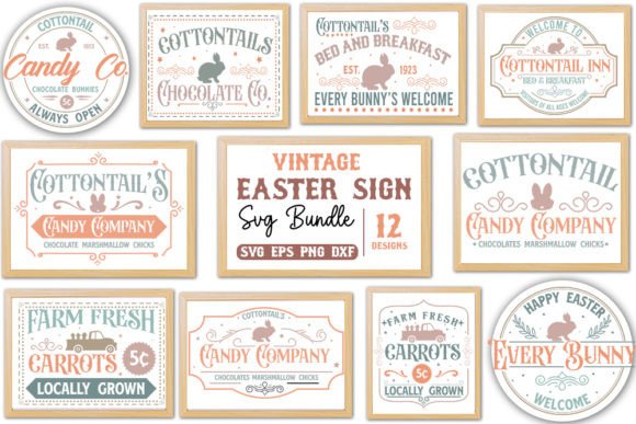 Download Vintage Easter Sign SVG Bundle. - Svg Collection