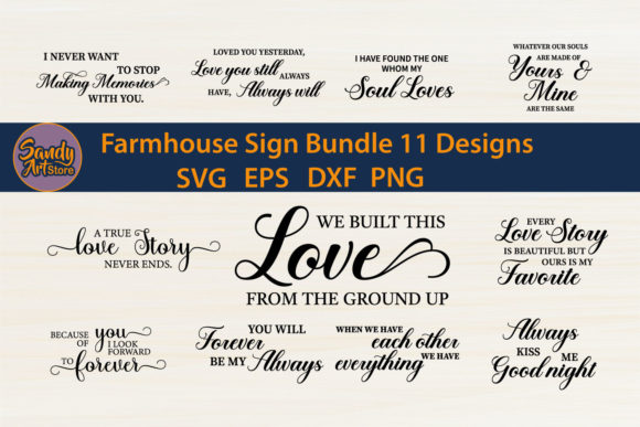 Download Farmhouse Sign Bundle Love Quotes - Premium Resources