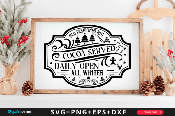 Download Old Fashioned Hot Cocoa Served Svg Desig - Svg Collection