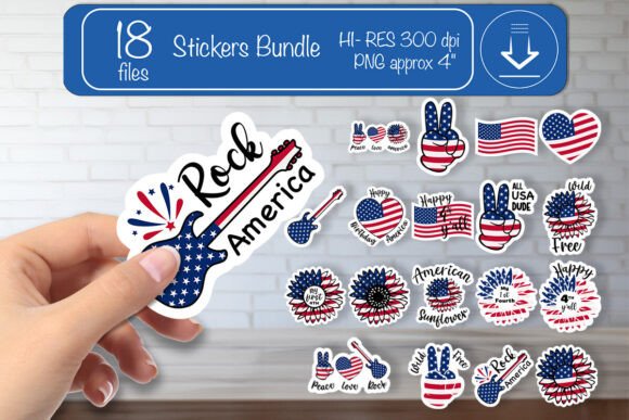 Download Patriotic Stickers Svg Bundle, Printable - Svg Collection