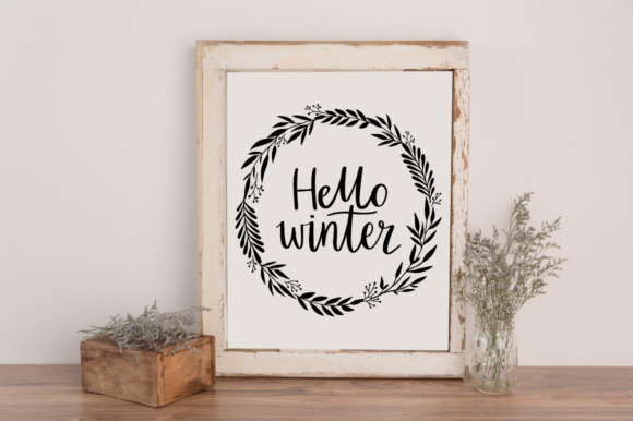 Download Hello Winter with Wreath Svg - Svg Collection